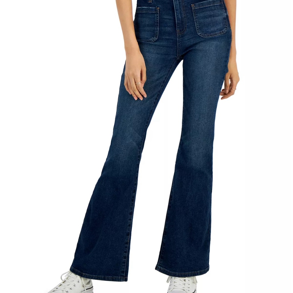 Celebrity Pink High Rise Flare Jeans Women's Size 1/25 Dark Wash Blue Denim NWT